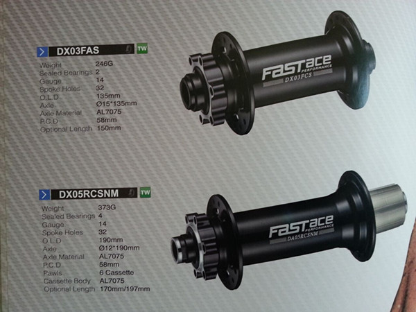 Fastace Cnc Aluminium Fat Bike Bearing Hub Voor 135/150-15, Achter 170/190/197x12 voor sneeuwfiets / fatbike 0