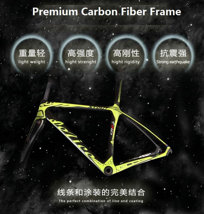 700C Carbon Fiber Road Aero Frame+Fork+Seatpost STOUT CR-2 900 Gram BB compatibel met verschillende Type 3