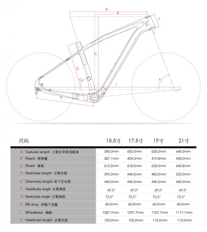 29ER Lichtgewicht Full Carbon MTB Frame V29 van Mountain Bike 15.5 "/17.5/19/21" BB92 Conic, Seatpost 31.6mm Gewicht 1270g 5