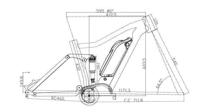 Boost 27.5er Elektrische fiets frame w/ Bafang 1000w Aluminium Alloy Suspension Mtb E-Bike 6