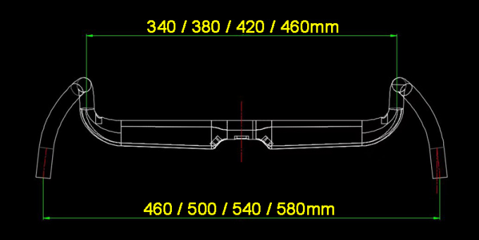 Lichtgewicht koolstofkorrel handvat Aero Road Racing Bar Clamp Diameter 31,8 mm 8